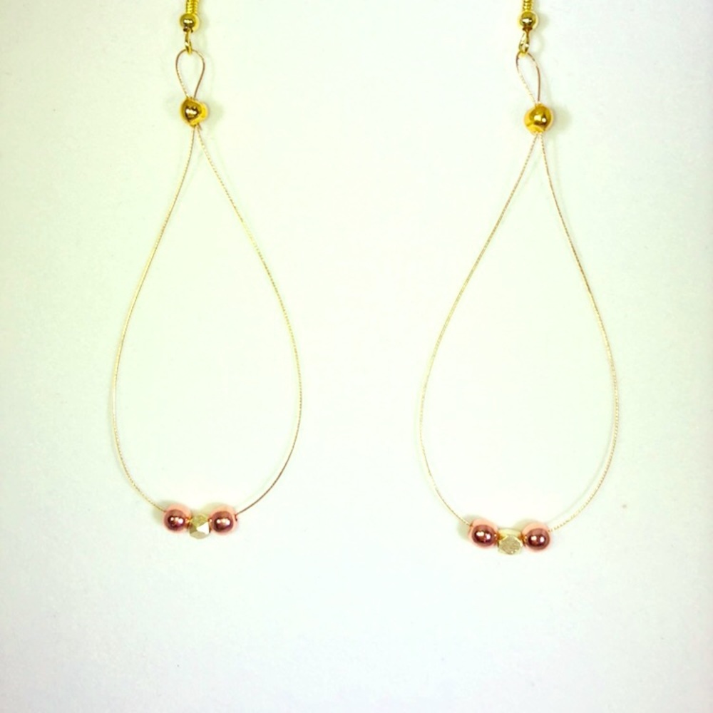 Star Crafts 14 kt Gold Charm with Rose Gold Beads